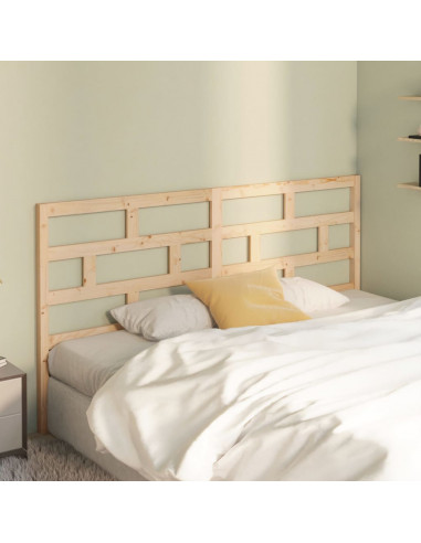 Testiera per Letto 186x4x100 cm in Legno Massello di Pino