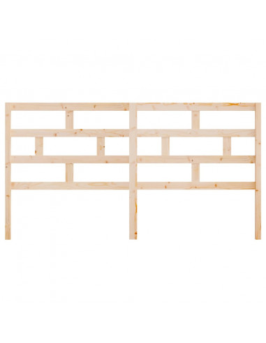 Testiera per Letto 186x4x100 cm in Legno Massello di Pino