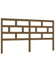 Testiera per Letto Miele 186x4x100 cm in Legno Massello di Pino 2