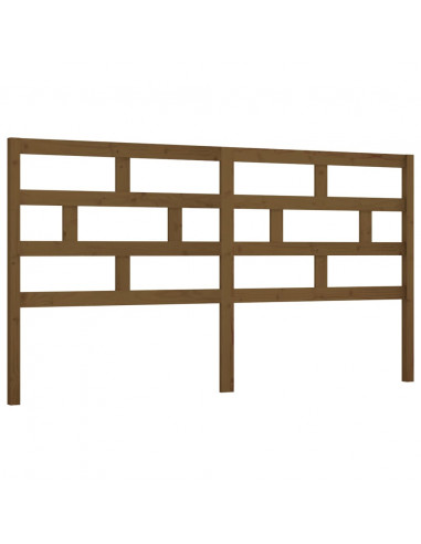 Testiera per Letto Miele 186x4x100 cm in Legno Massello di Pino