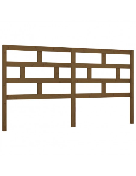Testiera per Letto Miele 186x4x100 cm in Legno Massello di Pino