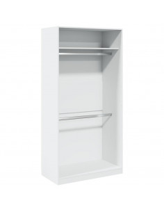 Armadio Bianco 100x50x200 cm in Legno Multistrato 2