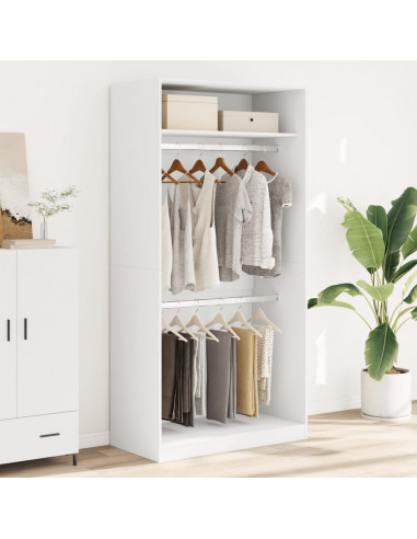 Armadio Bianco 100x50x200 cm in Legno Multistrato