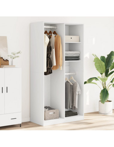 Armadio Bianco 100x50x200 cm in Legno Multistrato