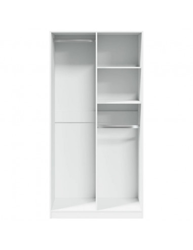 Armadio Bianco 100x50x200 cm in Legno Multistrato