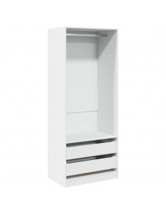 Armadio Bianco 80x50x200 cm in Legno Multistrato 2