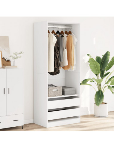 Armadio Bianco 80x50x200 cm in Legno Multistrato