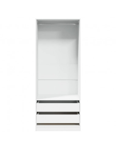 Armadio Bianco 80x50x200 cm in Legno Multistrato