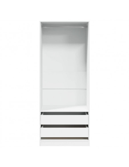 Armadio Bianco 80x50x200 cm in Legno Multistrato