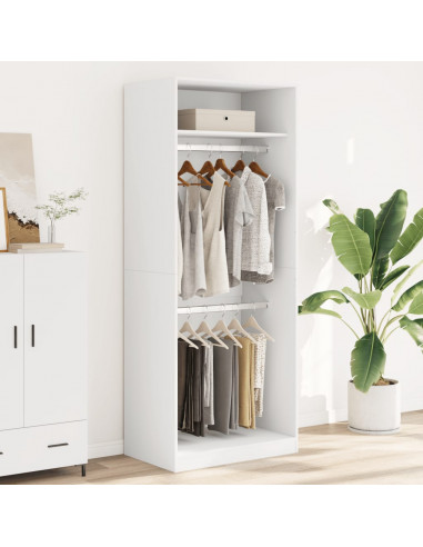 Armadio Bianco 80x50x200 cm in Legno Multistrato