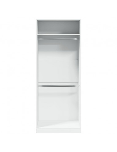 Armadio Bianco 80x50x200 cm in Legno Multistrato