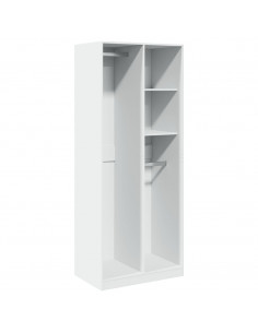 Armadio Bianco 80x50x200 cm in Legno Multistrato 2