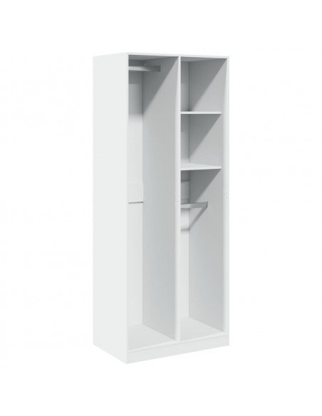 Armadio Bianco 80x50x200 cm in Legno Multistrato