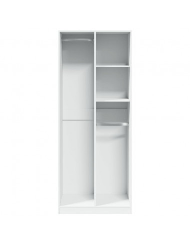 Armadio Bianco 80x50x200 cm in Legno Multistrato