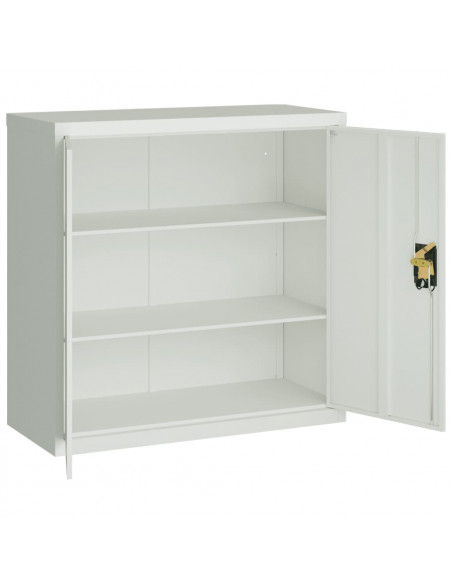 Armadio Classificatore Grigio Chiaro 90x40x130 cm in Acciaio