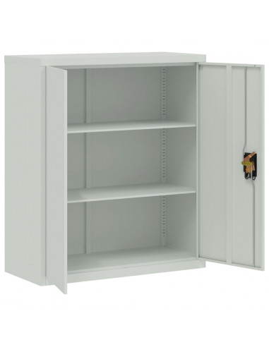Armadio Classificatore Grigio Chiaro 90x40x145 cm in Acciaio