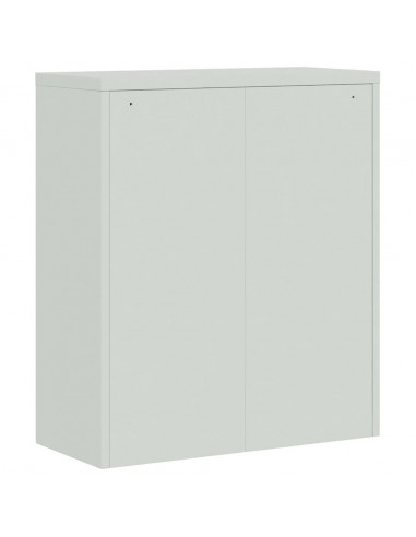 Armadio Classificatore Grigio Chiaro 90x40x145 cm in Acciaio