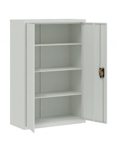 Armadio Classificatore Grigio Chiaro 90x40x180 cm in Acciaio