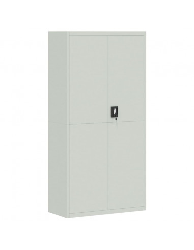 Armadio Classificatore Grigio Chiaro 90x40x220 cm in Acciaio