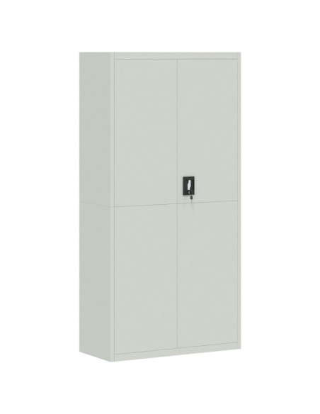 Armadio Classificatore Grigio Chiaro 90x40x220 cm in Acciaio