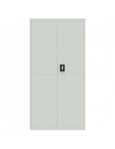 Armadio Classificatore Grigio Chiaro 90x40x220 cm in Acciaio