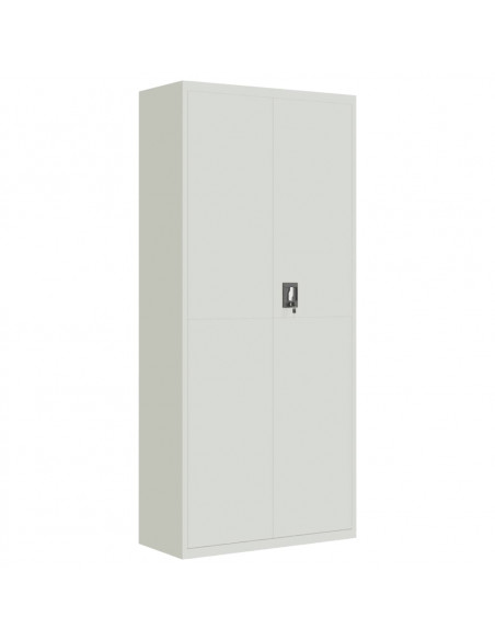 Armadio Classificatore Grigio Chiaro 90x40x240 cm in Acciaio