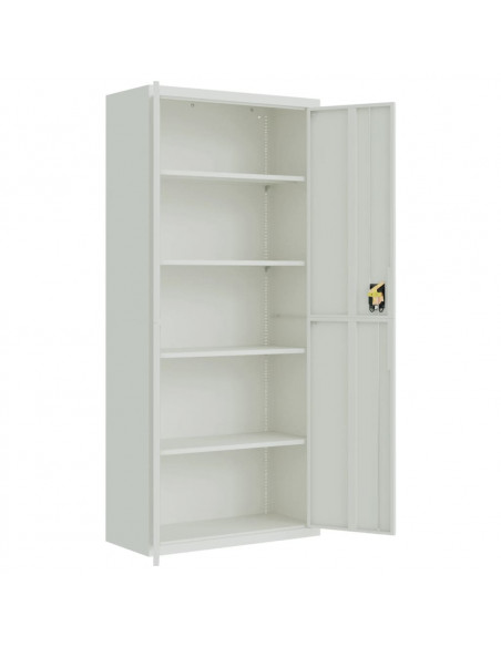 Armadio Classificatore Grigio Chiaro 90x40x240 cm in Acciaio