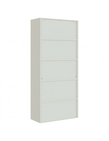 Armadio Classificatore Grigio Chiaro 90x40x240 cm in Acciaio