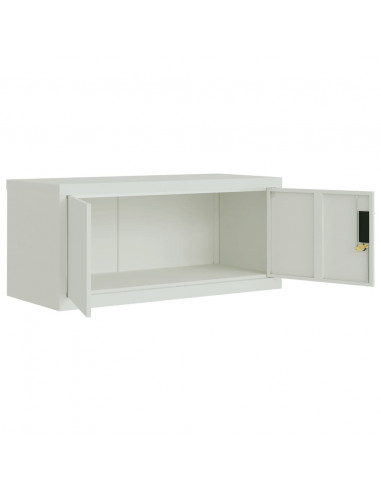 Armadio Classificatore Grigio Chiaro 90x40x40 cm in Acciaio
