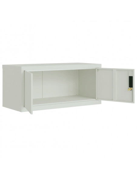Armadio Classificatore Grigio Chiaro 90x40x40 cm in Acciaio