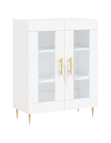 Credenza Bianca 69,5x34x180 cm in Legno Multistrato