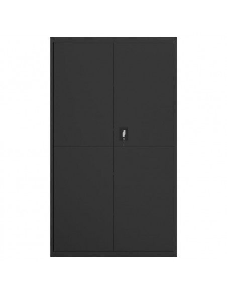 Armadio Classificatore Nero 105x40x180 cm in Acciaio