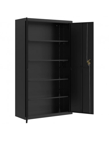 Armadio Classificatore Nero 105x40x180 cm in Acciaio
