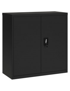 Armadio Classificatore Nero 90x40x90 cm in Acciaio 2