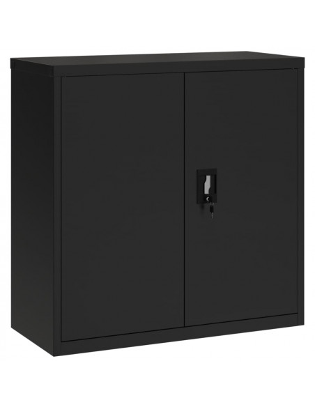 Armadio Classificatore Nero 90x40x90 cm in Acciaio