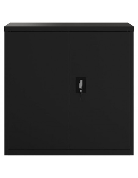 Armadio Classificatore Nero 90x40x90 cm in Acciaio
