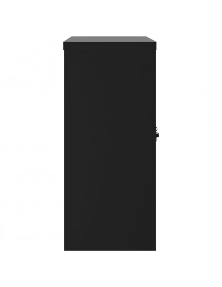 Armadio Classificatore Nero 90x40x90 cm in Acciaio