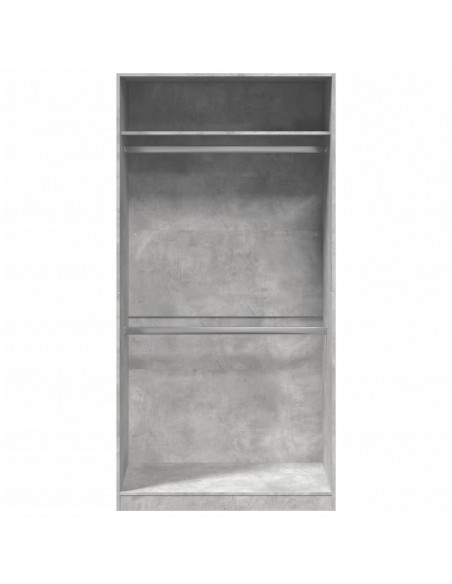 Armadio Grigio Cemento 100x50x200 cm in Legno Multistrato