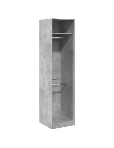 Armadio Grigio Cemento 50x50x200 cm in Legno Multistrato
