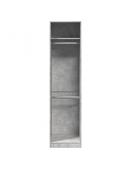 Armadio Grigio Cemento 50x50x200 cm in Legno Multistrato