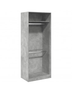 Armadio Grigio Cemento 80x50x200 cm in Legno Multistrato 2