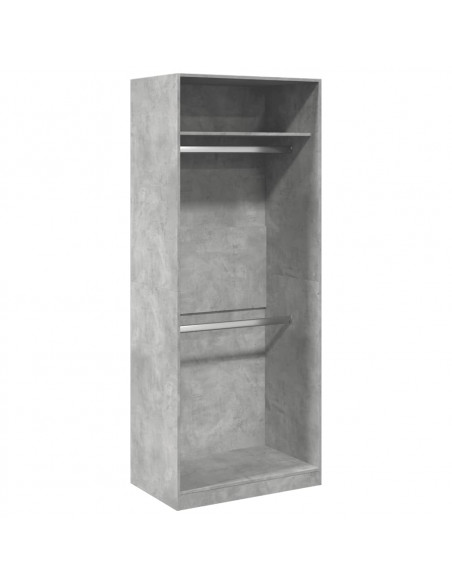 Armadio Grigio Cemento 80x50x200 cm in Legno Multistrato