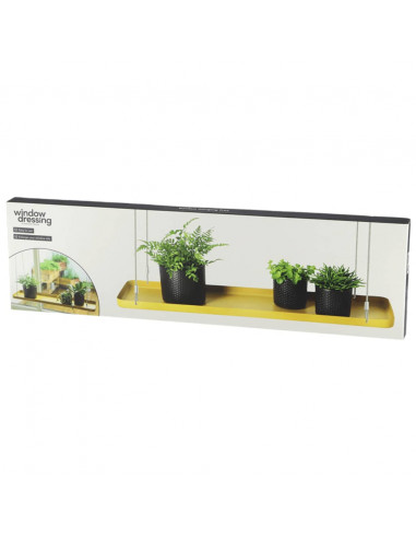 Esschert Design Vassoio Sospeso per Piante Rettangolare Dorato L