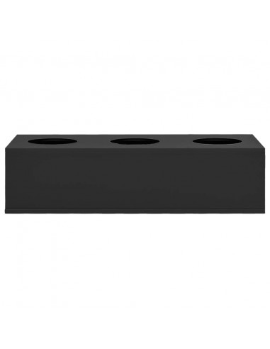 Fioriera da Ufficio Antracite 90x40x23 cm in Acciaio