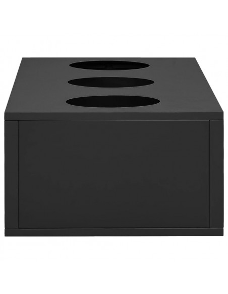 Fioriera da Ufficio Antracite 90x40x23 cm in Acciaio