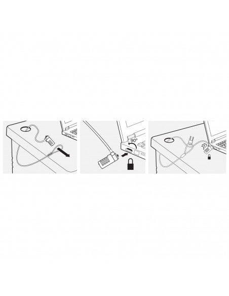 Ewent EW1241 cavo di sicurezza Argento 1,5 m