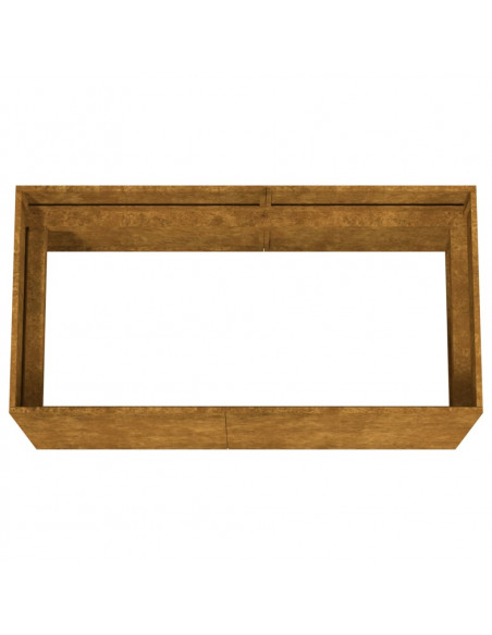 Fioriera 80x40x40 cm in Acciaio Corten