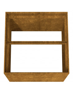 Fioriera 80x80x80 cm in Acciaio Corten