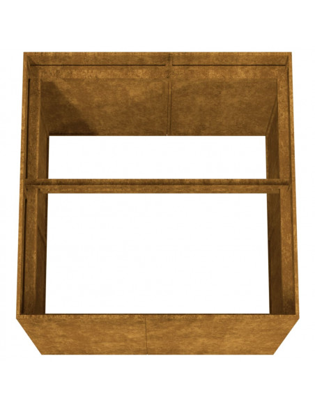 Fioriera 80x80x80 cm in Acciaio Corten