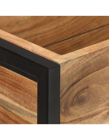 Fioriera 90x20x68 cm in Legno Massello di Acacia